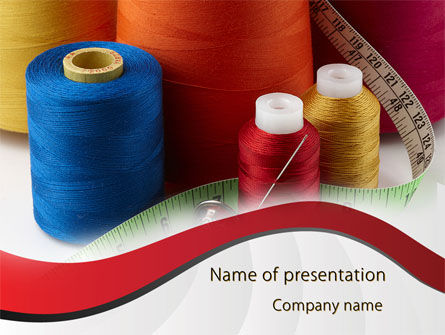 Needle And Threads PowerPoint Template, 09530, Careers/Industry — PoweredTemplate.com