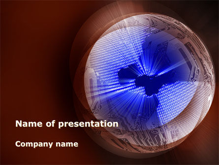 计算机王国PowerPoint模板, 免费 PowerPoint模板, 09536, 全球 — PoweredTemplate.com