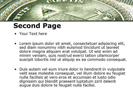 Dollar's Print PowerPoint Template, Slide 2, 09540, Financial/Accounting — PoweredTemplate.com