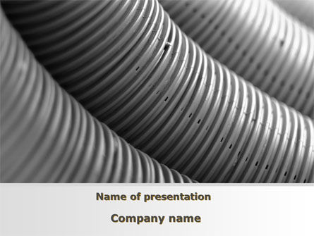 Plantilla de PowerPoint - tubos corrugados, Gratis Plantilla de PowerPoint, 09552, Profesiones/ Industria — PoweredTemplate.com