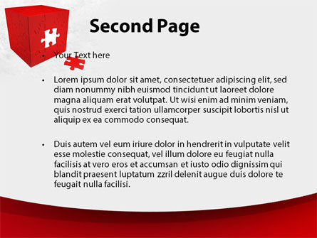 Templat PowerPoint Teka-teki Kubus Merah, Slide 2, 09561, Konsultasi — PoweredTemplate.com