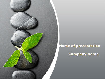 Modello PowerPoint - Percorso di pietra con la pianta verde, Modello PowerPoint, 09571, Salute e Divertimento — PoweredTemplate.com