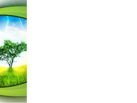 파워포인트 템플릿 - 외로운 나무, 슬라이드 3, 09600, 자연 및 환경 — PoweredTemplate.com