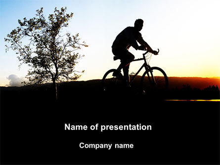 自行车旅游PowerPoint模板, 免费 PowerPoint模板, 09619, 健康和休闲 — PoweredTemplate.com