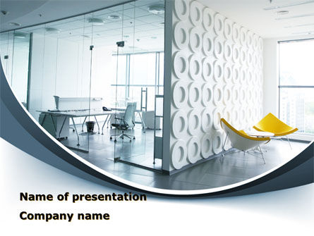 Modern Office Space PowerPoint Template, Free PowerPoint Template, 09624, Construction — PoweredTemplate.com