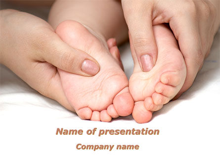 婴儿按摩PowerPoint模板, PowerPoint模板, 09625, 人们 — PoweredTemplate.com