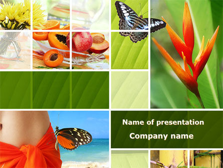 Exotic Island Vacation PowerPoint Template, Free PowerPoint Template, 09627, Health and Recreation — PoweredTemplate.com