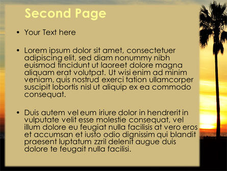 Modèle PowerPoint de coucher de soleil sur l'île tropicale, Diapositive 2, 09639, Santé / Détente — PoweredTemplate.com