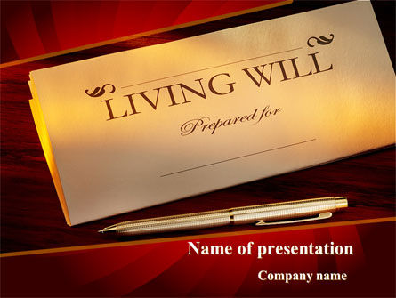 Living Will PowerPoint Template, Gratis PowerPoint-sjabloon, 09676, Juridisch — PoweredTemplate.com