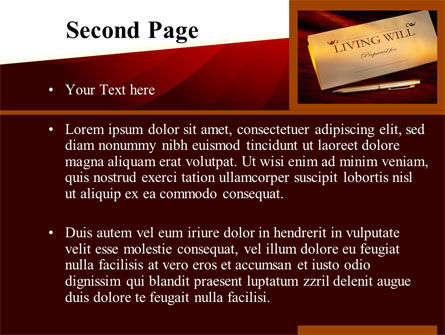Modello PowerPoint - Testamento biologico, Slide 2, 09676, Legale — PoweredTemplate.com