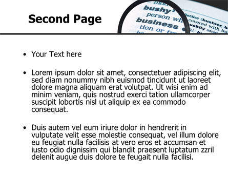 Definition of Business PowerPoint Template, Slide 2, 09709, Business — PoweredTemplate.com