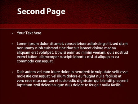 Rode Zijde Steun PowerPoint Template, Dia 2, 09713, Abstract/Textuur — PoweredTemplate.com