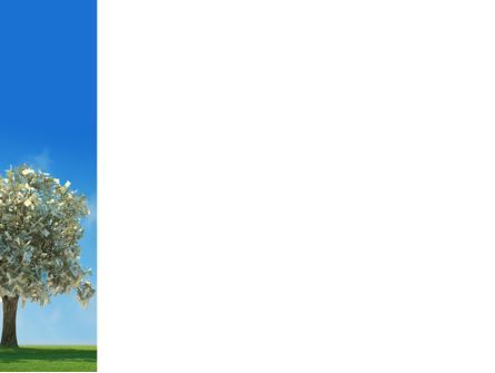 Modèle PowerPoint de l'arbre de l'argent au soleil brillant, Diapositive 3, 09716, Nature / Environnement — PoweredTemplate.com