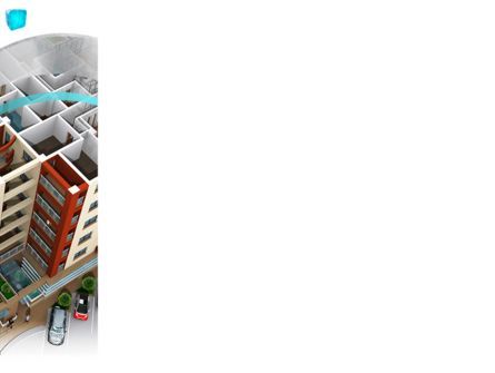 Plantilla de PowerPoint - modelo de casa de apartamentos, Diapositiva 3, 09736, Construcción — PoweredTemplate.com