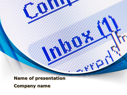 E-mail Inbox PowerPoint Template, Gratis PowerPoint-sjabloon, 09747, Telecommunicatie — PoweredTemplate.com