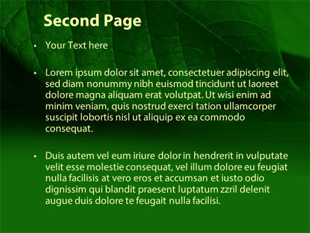 Glimmend Groen Blad PowerPoint Template, Dia 2, 09768, Natuur & Milieu — PoweredTemplate.com
