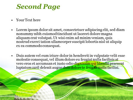Ball For Golf PowerPoint Template, Slide 2, 09807, Sports — PoweredTemplate.com