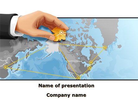 アラスカの交換ノード - PowerPointテンプレート, 無料 PowerPointテンプレート, 09820, 通信 — PoweredTemplate.com