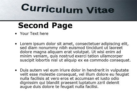 Modèle PowerPoint de le curriculum vitae ordinaire, Diapositive 2, 09823, Education & Training — PoweredTemplate.com