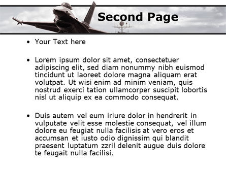 F-16 Fighting Falcon Te Beginnen Met De Vervoerder PowerPoint Template, Dia 2, 09897, Militair — PoweredTemplate.com