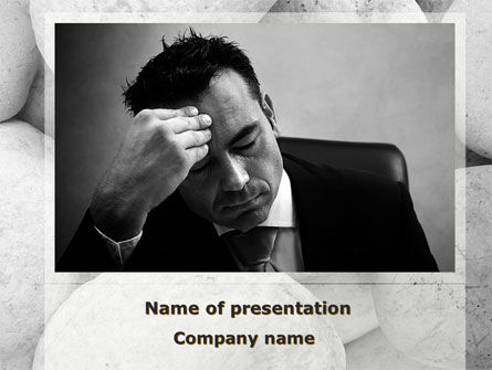 Headache From The Problems PowerPoint Template, Free PowerPoint Template, 09919, Business Concepts — PoweredTemplate.com