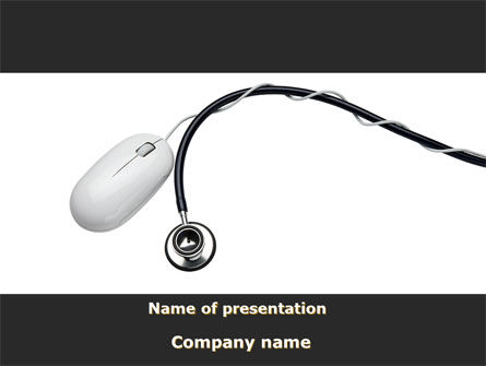 Phonendoscope and Computer Mouse PowerPoint Template, Free PowerPoint Template, 09928, Medical — PoweredTemplate.com