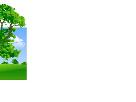 孤独的树在夏天的草地上PowerPoint模板, 幻灯片 3, 09953, 自然与环境 — PoweredTemplate.com