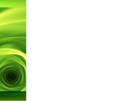파워포인트 템플릿 - 녹색 소용돌이, 슬라이드 3, 09964, 추상/직물 — PoweredTemplate.com