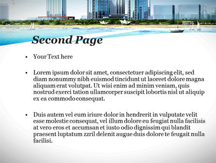Modern Resort On A Seashore PowerPoint Template, Slide 2, 09968, Construction — PoweredTemplate.com