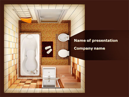 Plan Of Bathroom PowerPoint Template, Free PowerPoint Template, 10038, Construction — PoweredTemplate.com