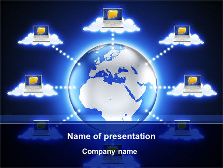 Cloud Computing PowerPoint Template, 10045, Technology and Science — PoweredTemplate.com