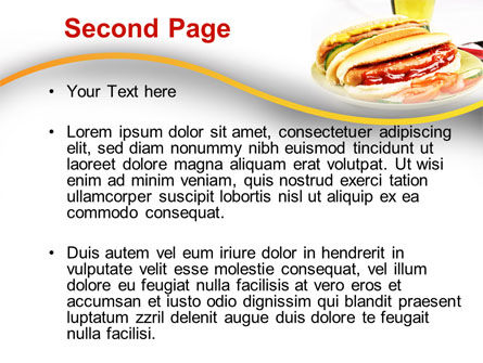 Modello PowerPoint - Yummy hot-dog, Slide 2, 10049, Food & Beverage — PoweredTemplate.com