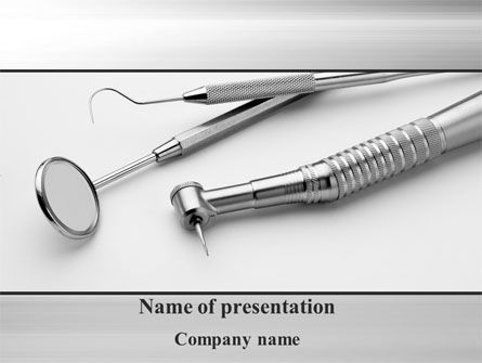 Zahnmedizinische werkzeuge PowerPoint Vorlage, Kostenlos PowerPoint-Vorlage, 10056, Medizin — PoweredTemplate.com