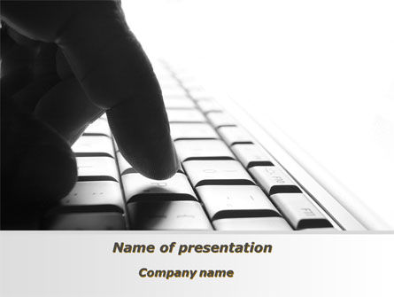 Typing Text PowerPoint Template, Free PowerPoint Template, 10062, Computers — PoweredTemplate.com