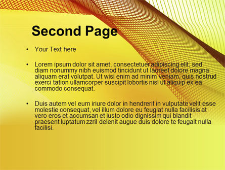 Modèle PowerPoint de réseau jaune abstrait, Diapositive 2, 10081, Abstrait / Textures — PoweredTemplate.com