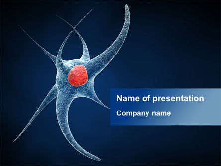 Einzelne neuron PowerPoint Vorlage, PowerPoint-Vorlage, 10143, Medizin — PoweredTemplate.com