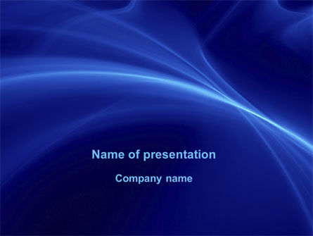 Blue Waves PowerPoint Template, PowerPoint Template, 10147, Abstract/Textures — PoweredTemplate.com