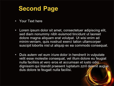Circle of Fire PowerPoint Template, Slide 2, 10196, Abstract/Textures — PoweredTemplate.com