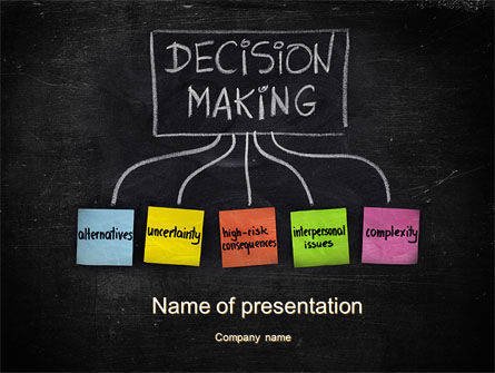 Modelo do PowerPoint - processo de tomada de decisão, Modelo do PowerPoint, 10203, Conceitos de Negócios — PoweredTemplate.com