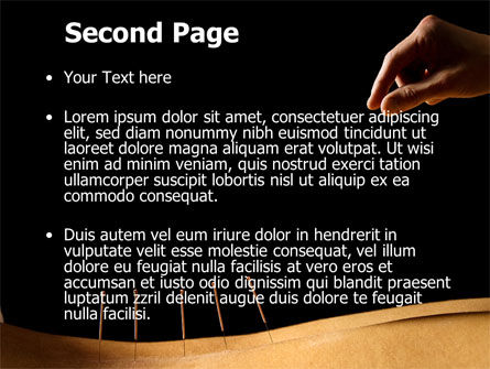 Templat PowerPoint Prosedur Akupunktur, Slide 2, 10308, Medis — PoweredTemplate.com