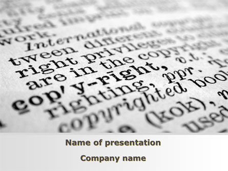 Copyright PowerPoint Vorlage, Kostenlos PowerPoint-Vorlage, 10310, Recht — PoweredTemplate.com