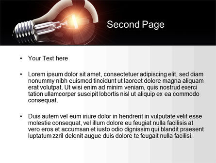 Lamp PowerPoint Template, Dia 2, 10331, Business Concepten — PoweredTemplate.com