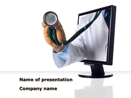 Modelo do PowerPoint - medicina da internet, Modelo do PowerPoint, 10333, Médico — PoweredTemplate.com