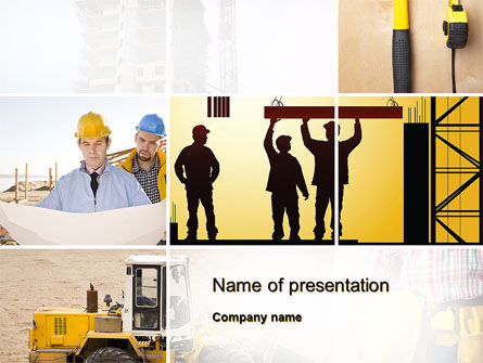 Construction Process PowerPoint Template, 10343, Careers/Industry — PoweredTemplate.com