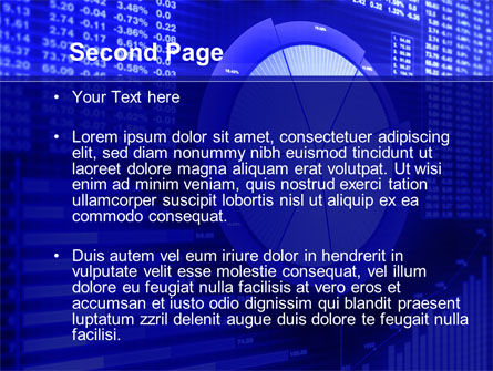 Beurs Cirkeldiagram PowerPoint Template, Dia 2, 10348, Financieel/Boekhouding — PoweredTemplate.com