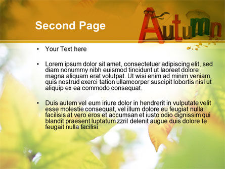 Modello PowerPoint - 3d autunno, Slide 2, 10360, Natura & Ambiente — PoweredTemplate.com