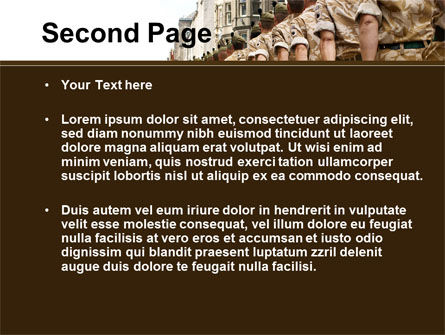 Soldiers March PowerPoint Template, Slide 2, 10365, Military — PoweredTemplate.com