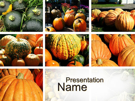 かぼちゃ - PowerPointテンプレート, 無料 PowerPointテンプレート, 10366, 農業 — PoweredTemplate.com