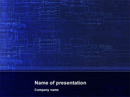 Circuitry Background PowerPoint Template, PowerPoint Template, 10369, Technology and Science — PoweredTemplate.com