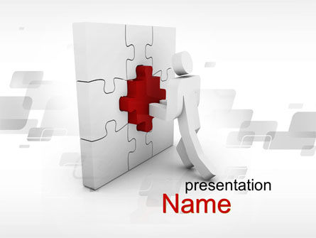 Building Puzzle PowerPoint Template, PowerPoint Template, 10386, Consulting — PoweredTemplate.com